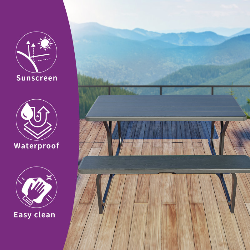 Arlmont & Co. Kedryn 4 Person Rectangular Outdoor Dining Set Wayfair